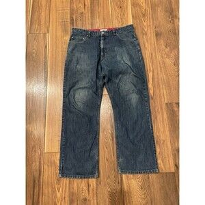Vintage Dockers Jeans Mens 36x30 Blue Dark Wash Baggy Denim Relaxed Fit